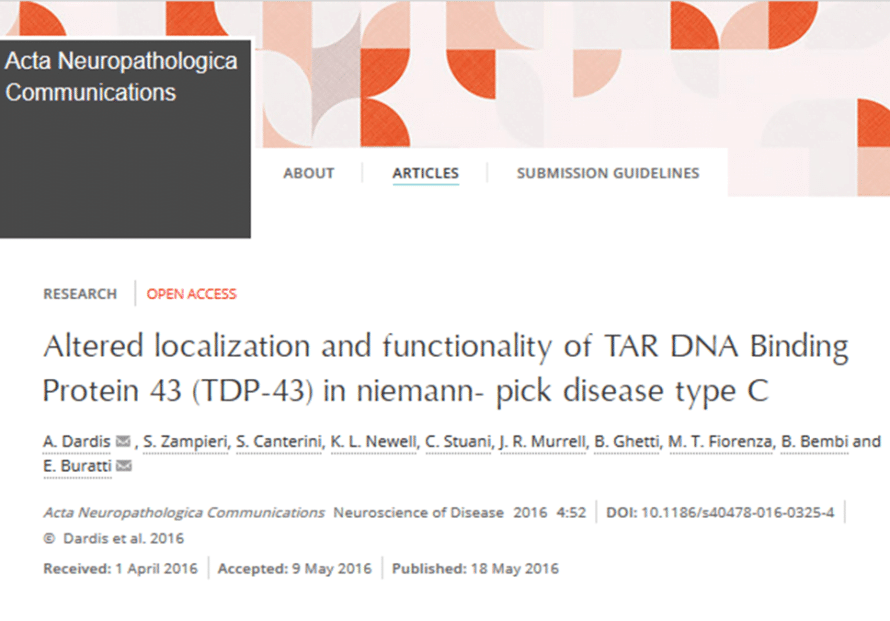 Altered localization and functionality of TAR DNA Binding Protein 43 ...